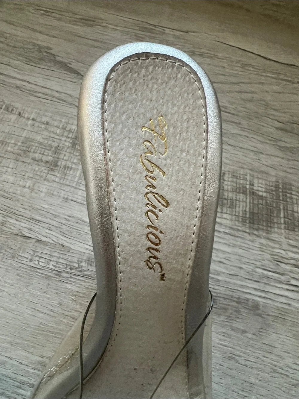 Fabulous Silver Rhinestone Platform Stiletto Heels with Clear Strap